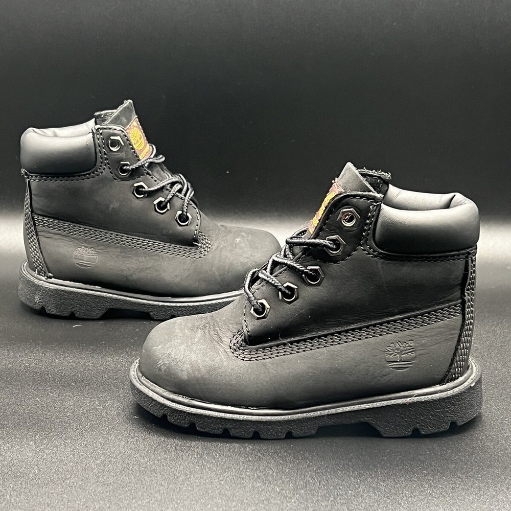 Timberland Premium Waterproof Black Suede High Top Boots - Baby Toddler Size 7